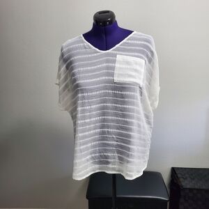 Maurices White Blouse Plus Size 0
